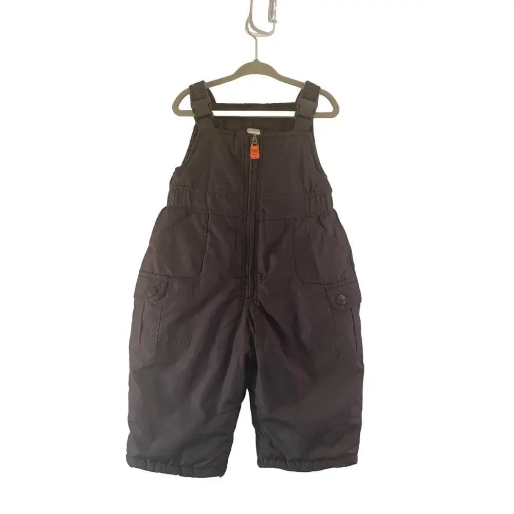 CARTER’S Unisex Kids Black Winter/Snow Bib Overalls / Size: 18 Months
